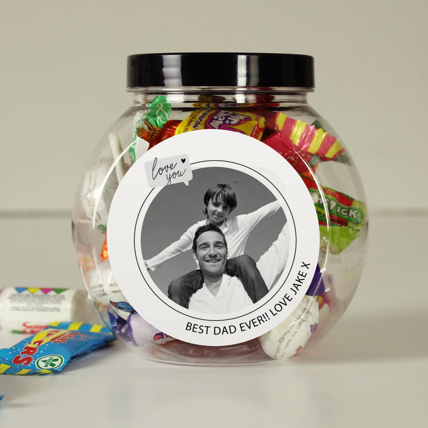 Personalised Love You Photo Upload Sweet Jar