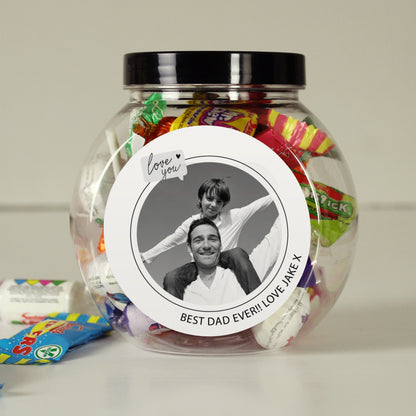 Personalised Love You Photo Upload Sweet Jar