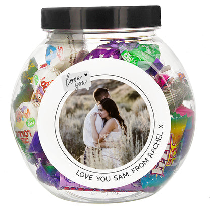 Personalised Love You Photo Upload Sweet Jar