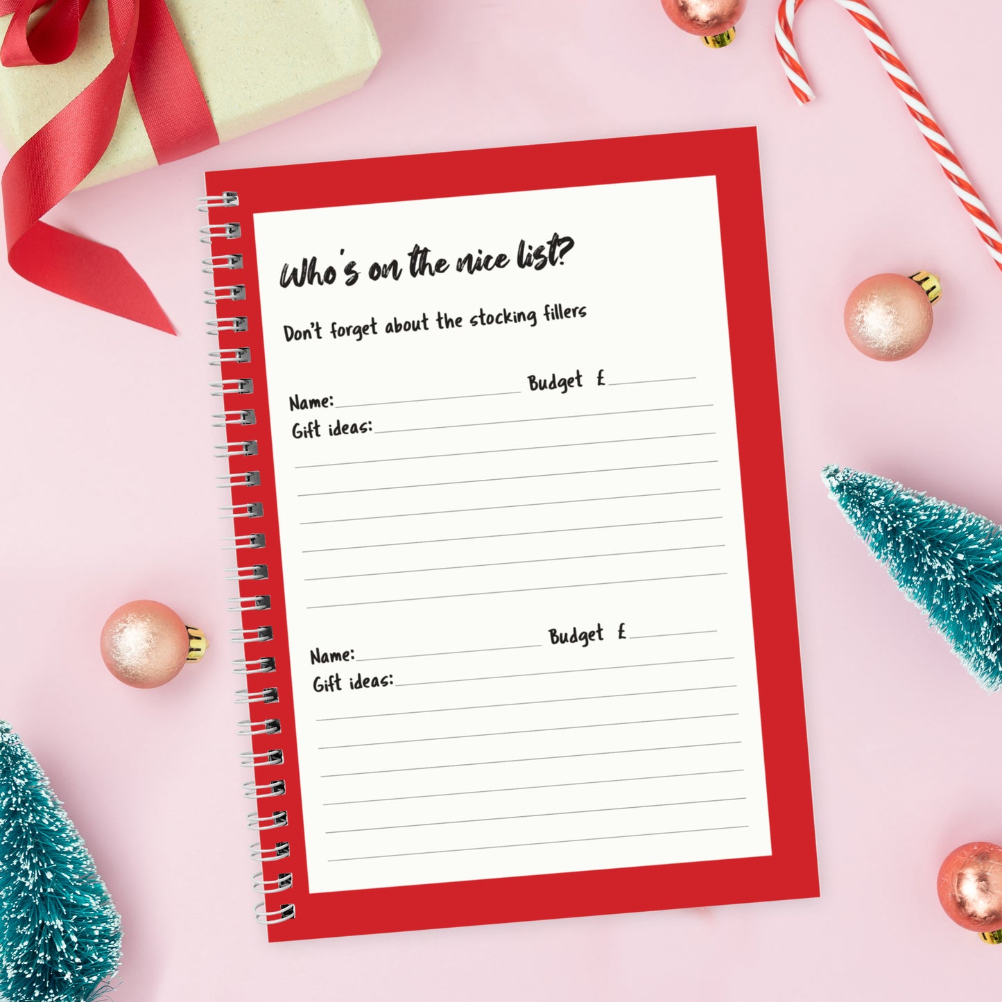 Personalised A5 Christmas Planner