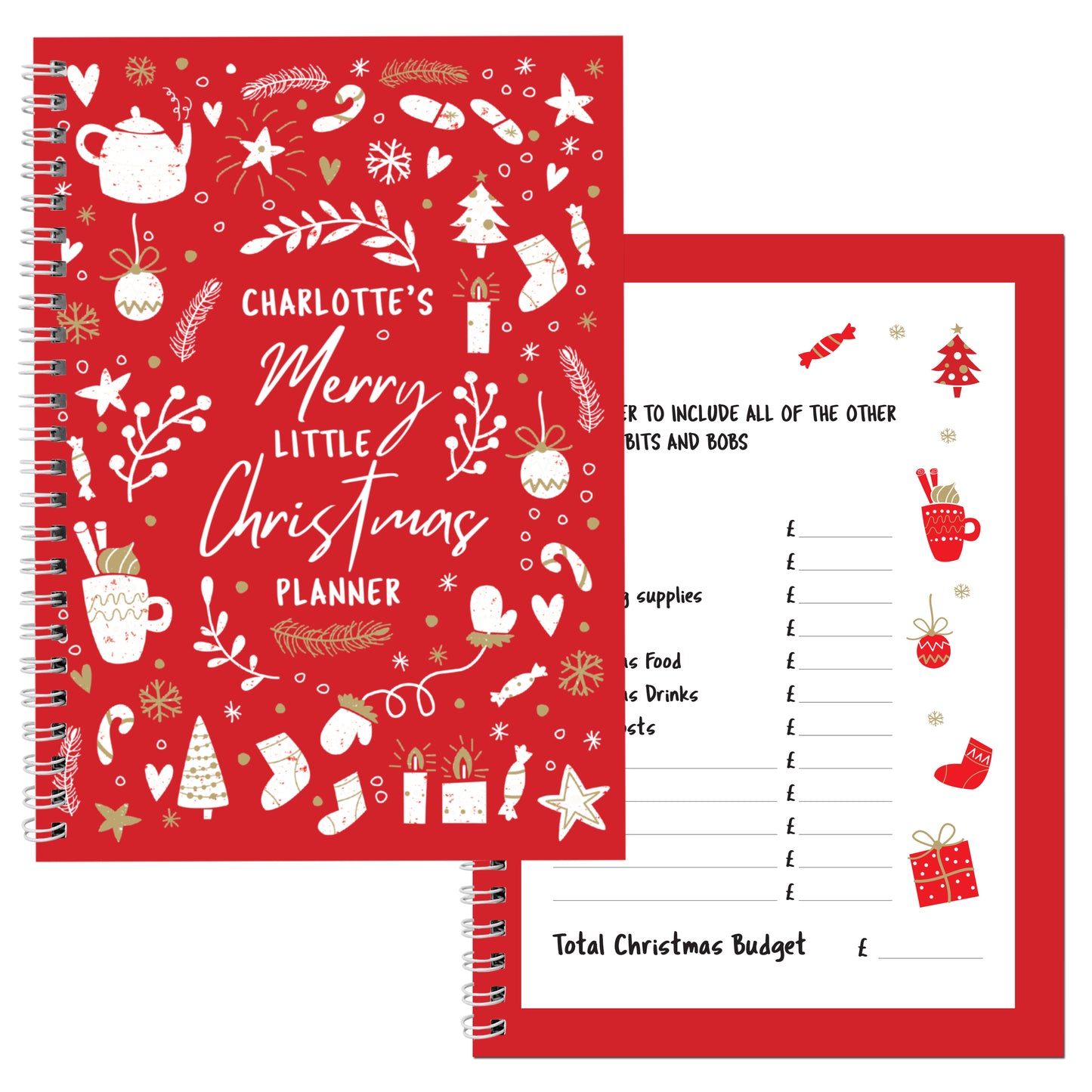 Personalised A5 Christmas Planner