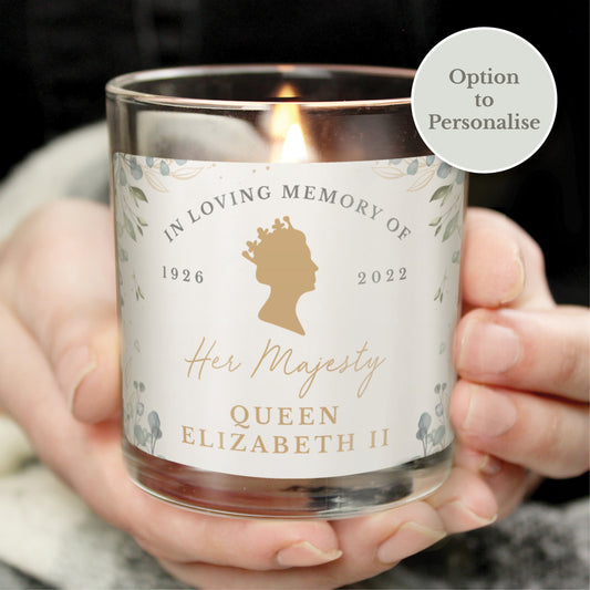 Personalised Queens Commemorative Small Candle Jar