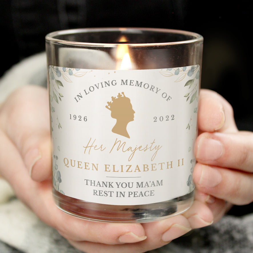 Personalised Queens Commemorative Small Candle Jar