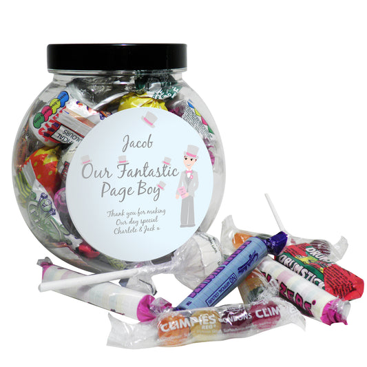 Personalised Fantastic Pageboy Sweet Jar