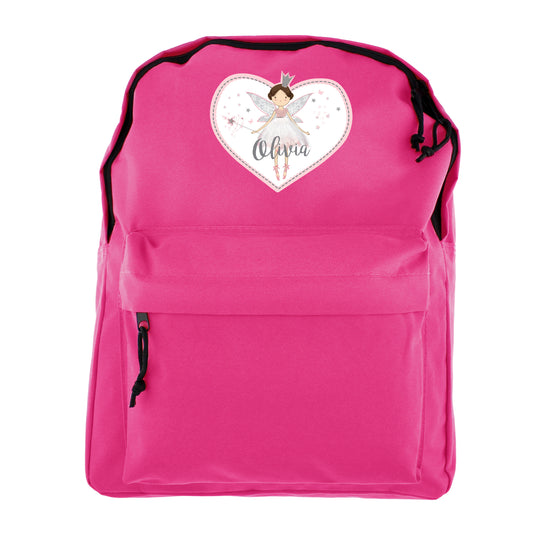 Personalised Fairy Princess Pink Backpack 40cm