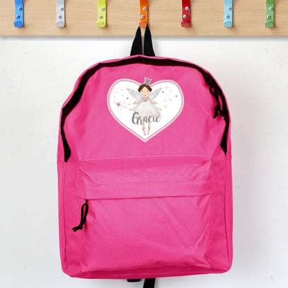 Personalised Fairy Princess Pink Backpack 40cm