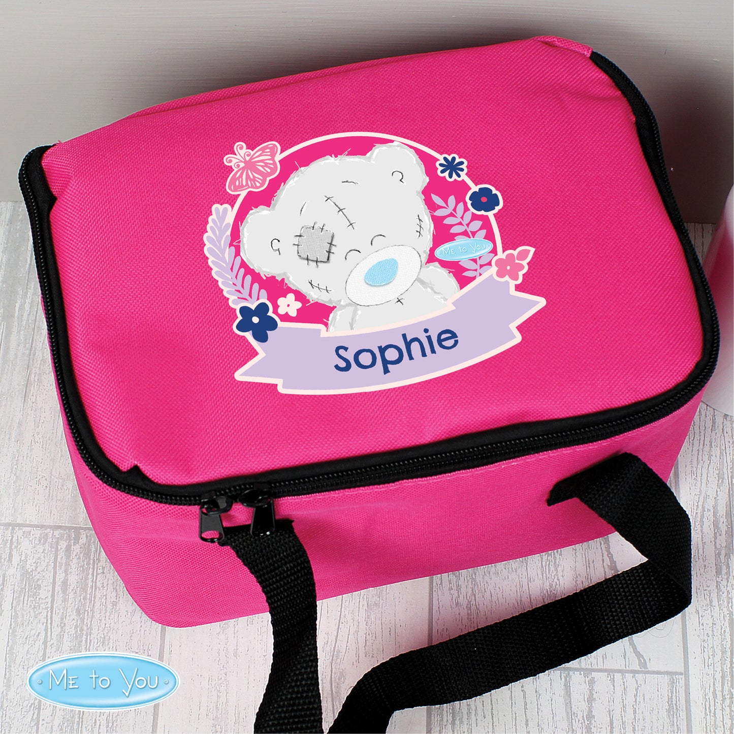 Personalised Me To You Pink Lunch Bag