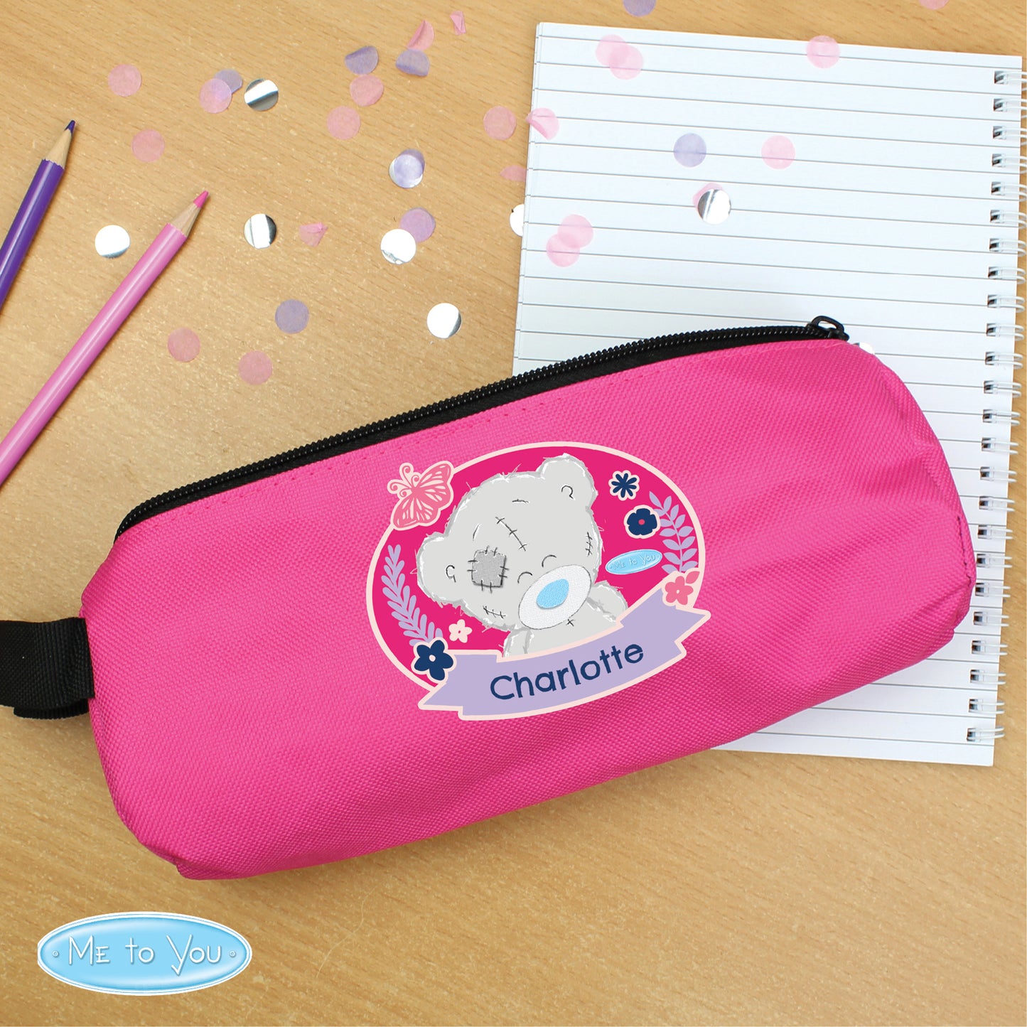 Personalised Me To You Pink Pencil Case