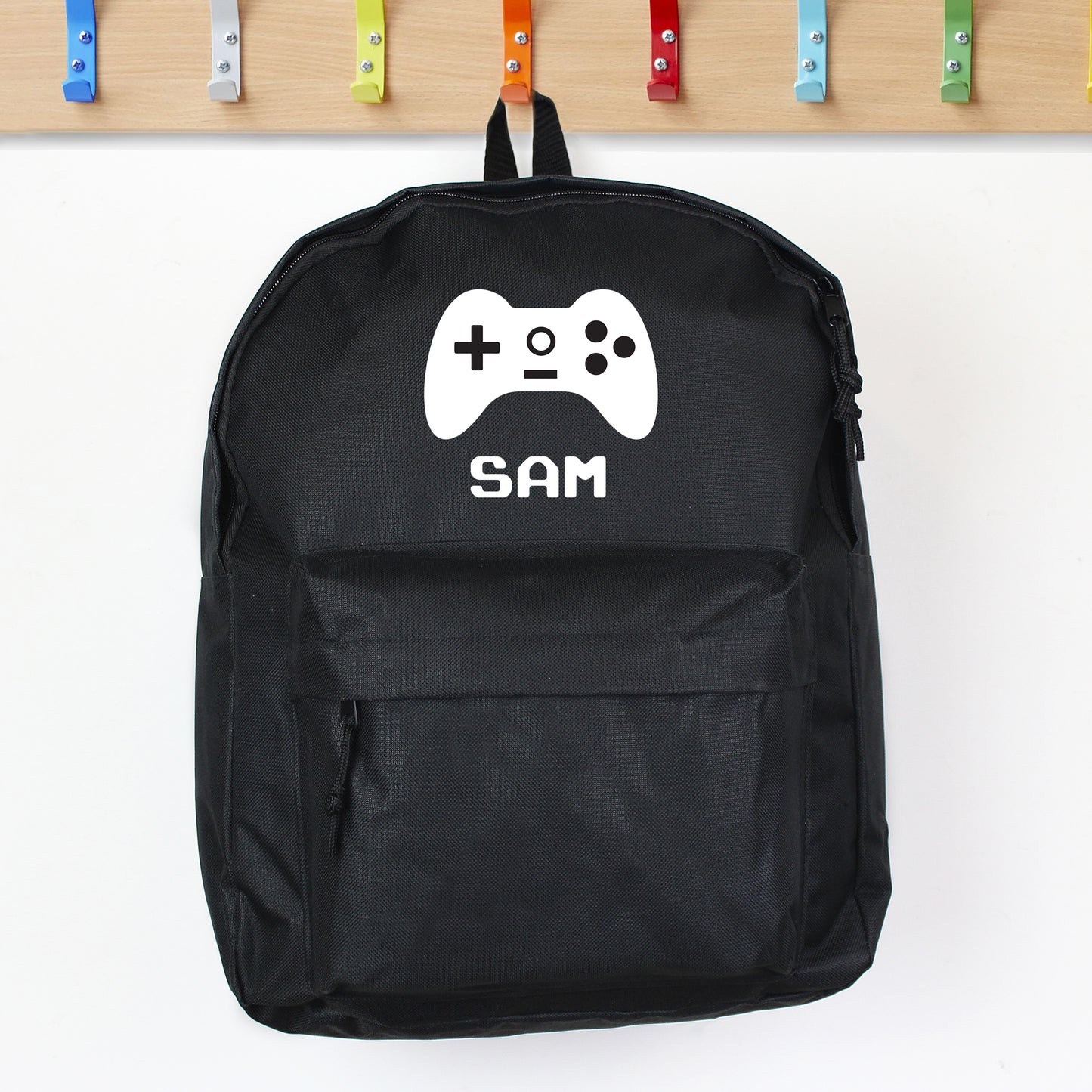 Personalised Gaming Black Backpack