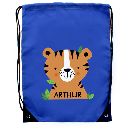 Personalised Tiger Blue Kit Bag 44cm