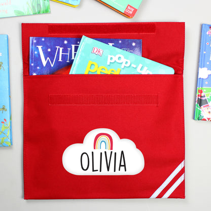 Personalised Rainbow School Book Bag
