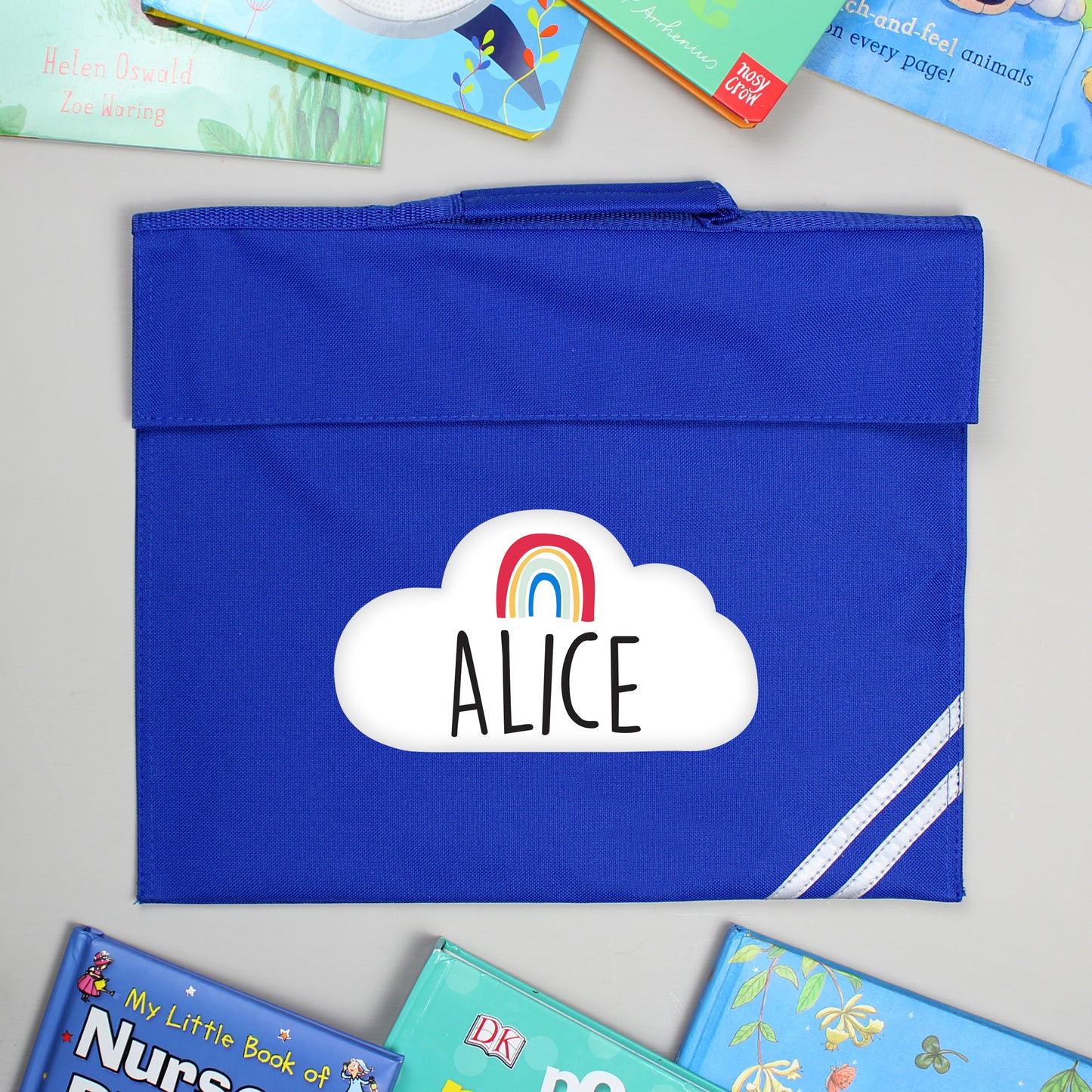 Personalised Rainbow School Book Bag