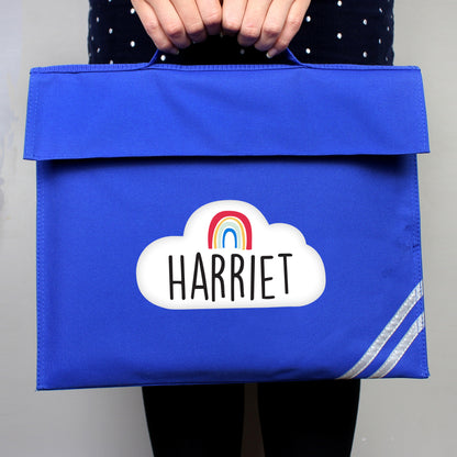 Personalised Rainbow School Book Bag