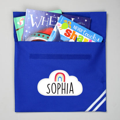 Personalised Rainbow School Book Bag