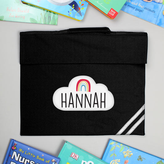 Personalised Rainbow School Book Bag