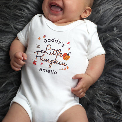 Personalised Baby Vest Little Pumpkin 0-3 months