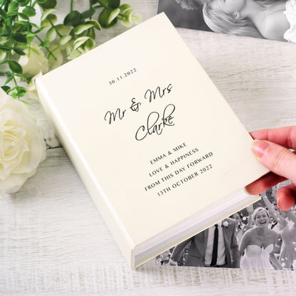 Personalised 6x4 Wedding Photo Album with Sleeves