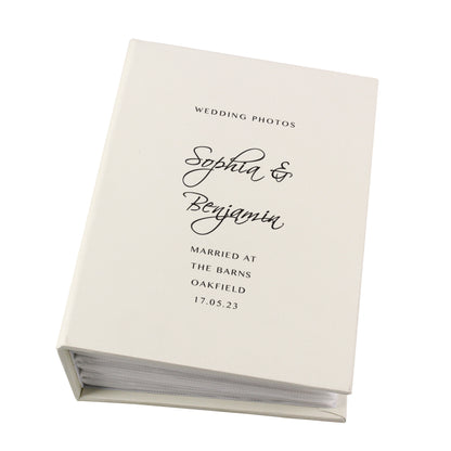 Personalised 6x4 Wedding Photo Album with Sleeves