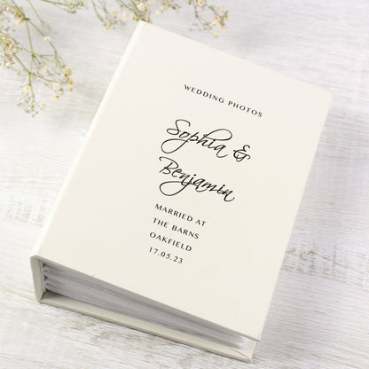 Personalised 6x4 Wedding Photo Album with Sleeves