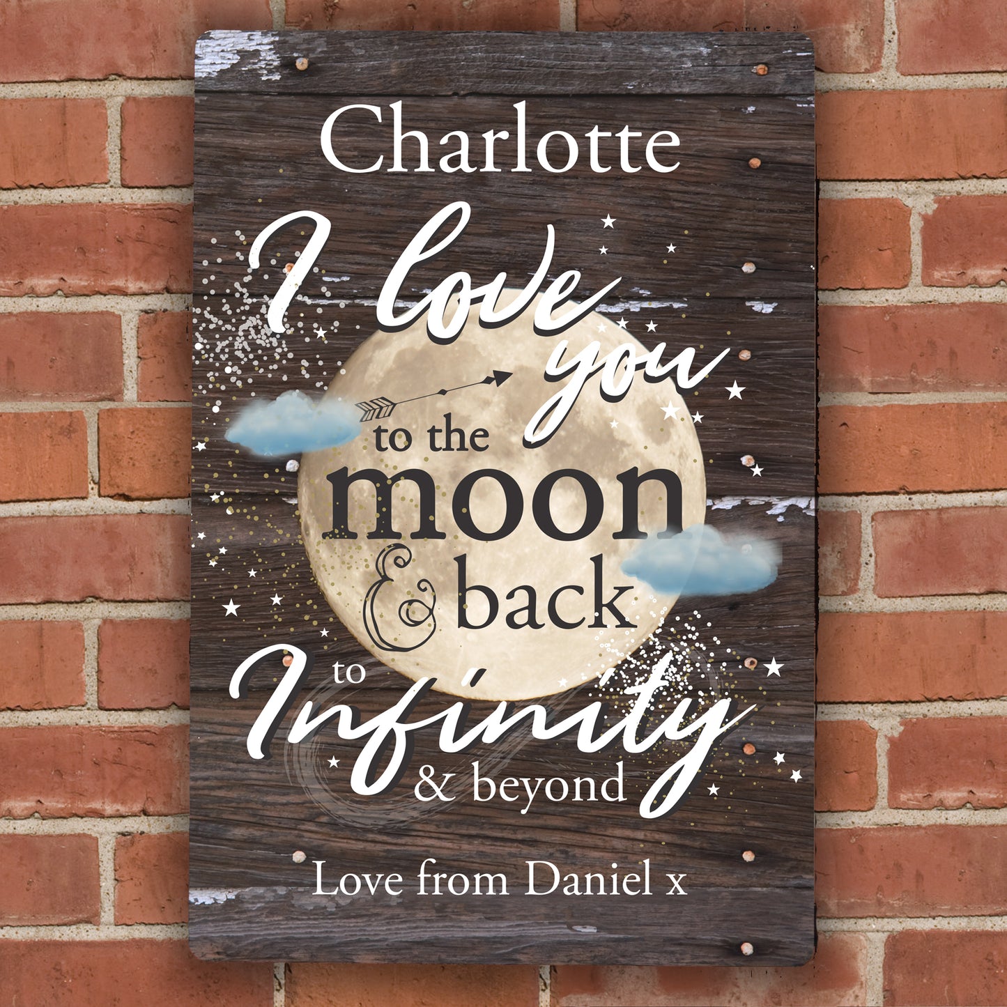 Personalised To the Moon & Infinity Sign