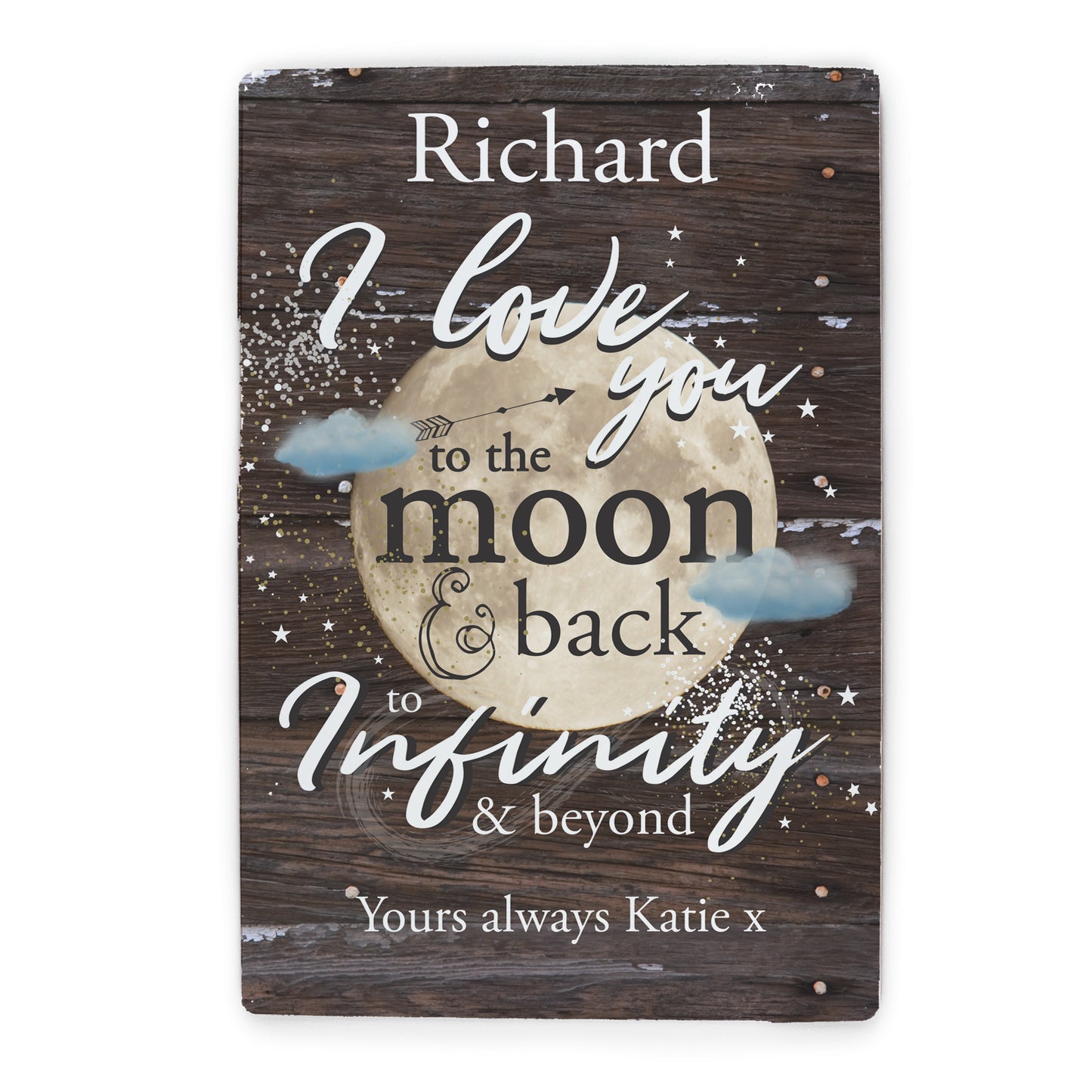 Personalised To the Moon & Infinity Sign