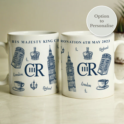 Personalised King Charles III British Icons Coronation Commemorative Mug