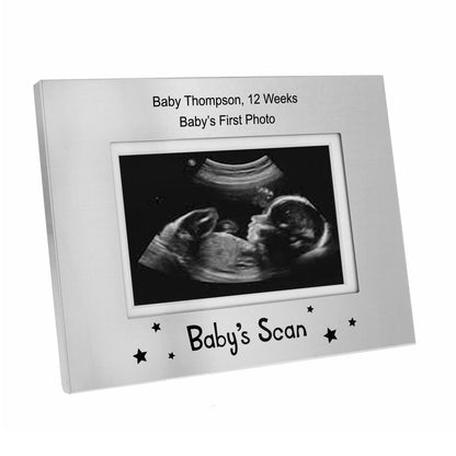 Personalised Baby Scan Silver Frame