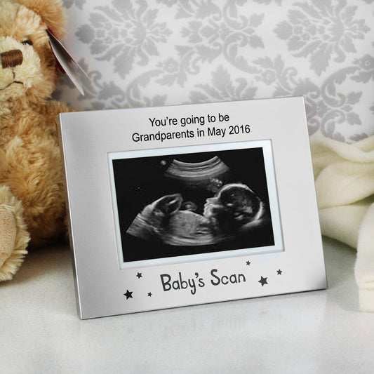 Personalised Baby Scan Silver Frame