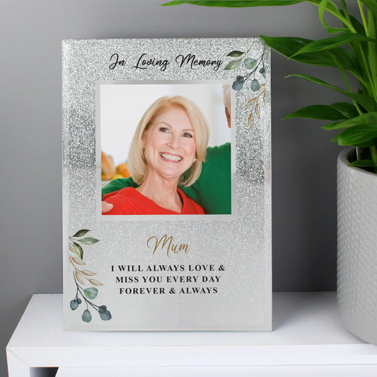 Photo Frame Glitter Personalised In Loving Memory 4x4