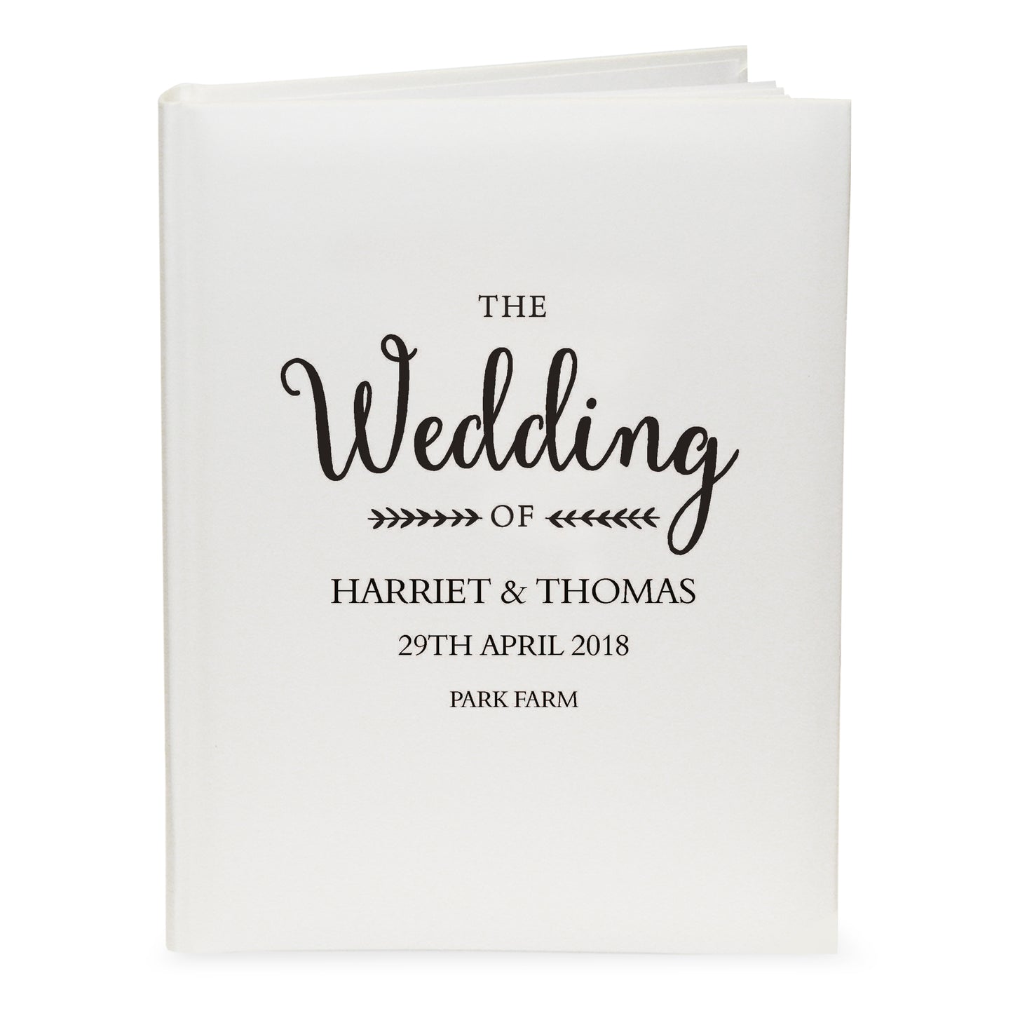 Personalised Rustic Wedding Traditional Photo Album 30cm