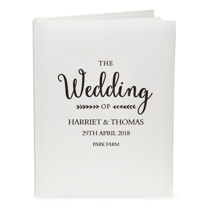 Personalised Rustic Wedding Traditional Photo Album 30cm