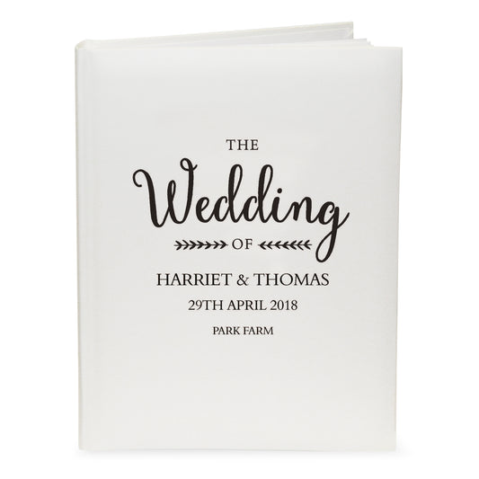 Personalised Rustic Wedding Traditional Photo Album 30cm