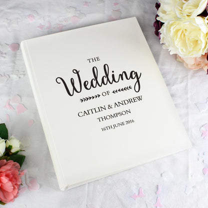 Personalised Rustic Wedding Traditional Photo Album 30cm