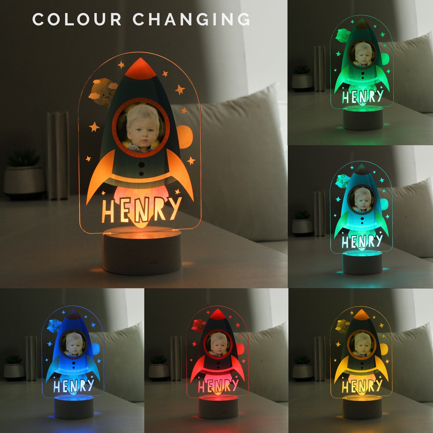 LED Colour Changing Night Light Personalised Photo Upload