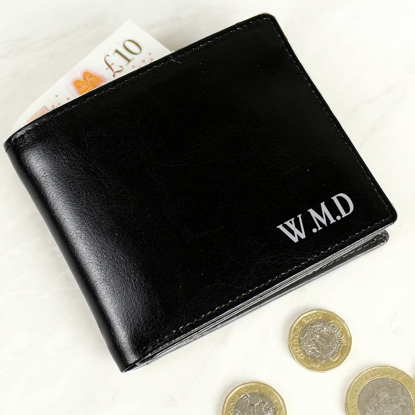Personalised Leather Wallet With Initials
