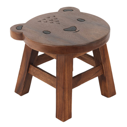 Children's Wooden Bear Stool 26cm