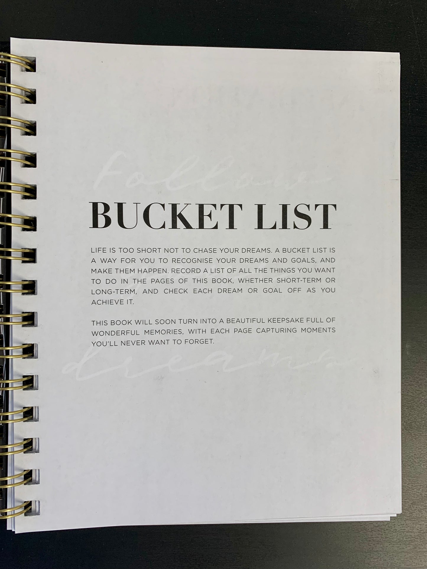 Bucket List Book Journal Personlised