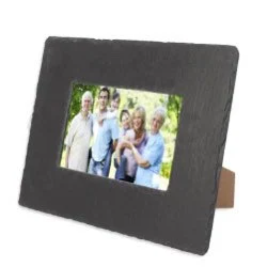 Personalised Engraved Black Slate Rectangle Photo Frame - 24cm x 19cm