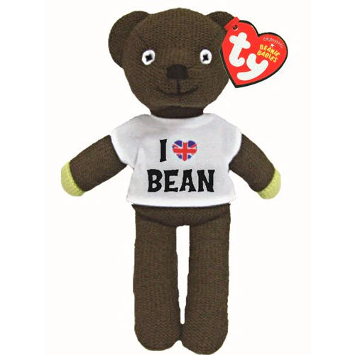 Ty Beanie Mr Bean Brown Teddy Bear 9 Inch in t shirt