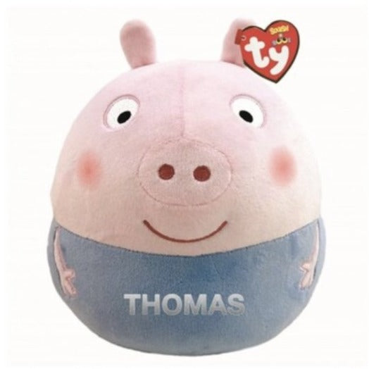 Personalised Ty Squish-a-Boos - Peppa Pig George 14 Inch Plush