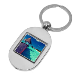 Stainless Steel Square Rotating Keyring x10