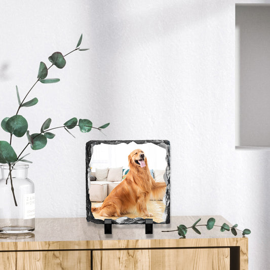 Large Rock Slate Square Photograph Frame 14cm