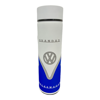 Personalised Engraved Volkswagen VW T1 Camper Stainless Steel Flask Hot & Cold Insulated Digital Thermometer