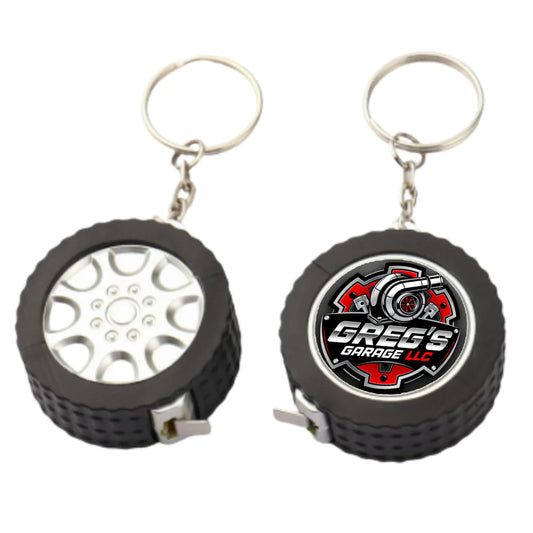 Tyre Style Tape Measure Keyring x10