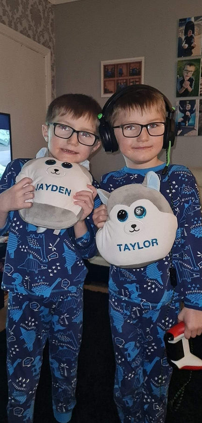 Personalised Ty Squish a boo Slush Husky 10” Plush