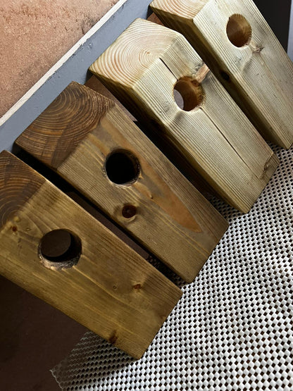 Handmade Laser Engraved Wooden Balance Wine Holder