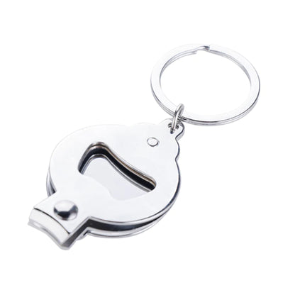 Personalised Metal Keyring With Nail Clipper and Bottle Opener