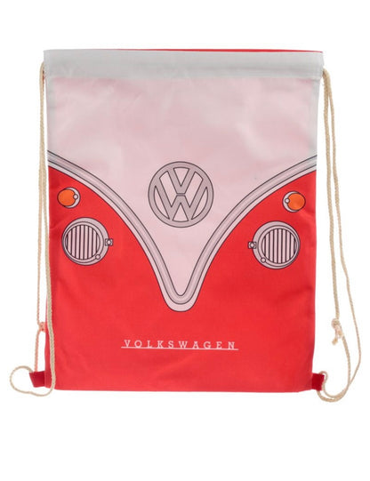 Personalised Volkswagen VW T1 Camper Bus Drawstring Bag Red/Blue