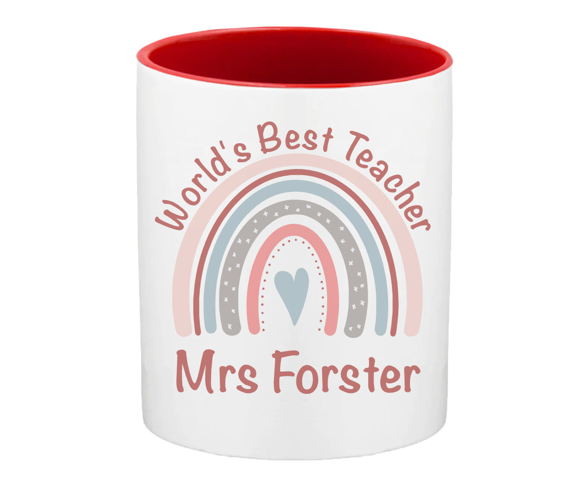 Personalise Teachers Leaving Gift Ceramic Pencil Pot