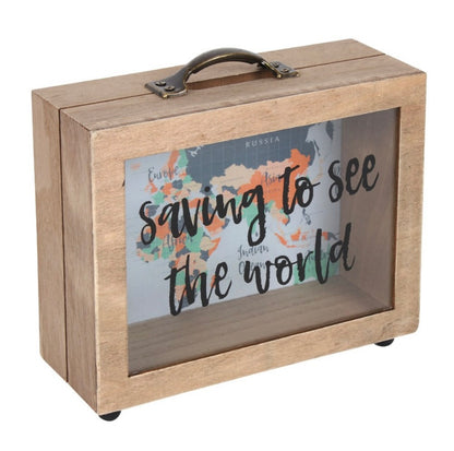 Personalised Saving Fund To See The World Money Box